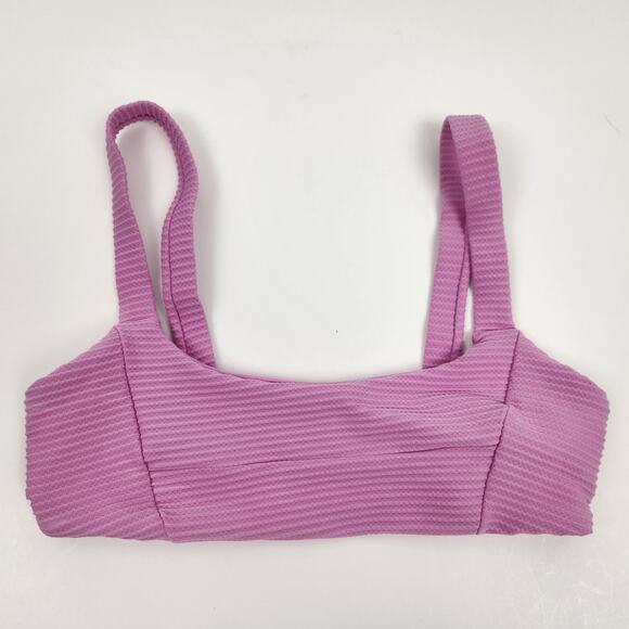 L*Space Jess Bikini Top in Rosebud Pink Ribbed Size Small NWT - Picture 3 of 6